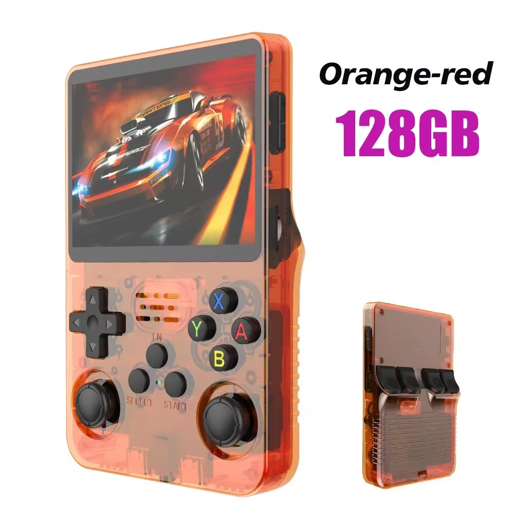 NEW Green  Retro Handheld Game Console Linux System 3.5 Inch IPS Screen Portable Pocket Video Player 64GB 128G Game Kid Gift