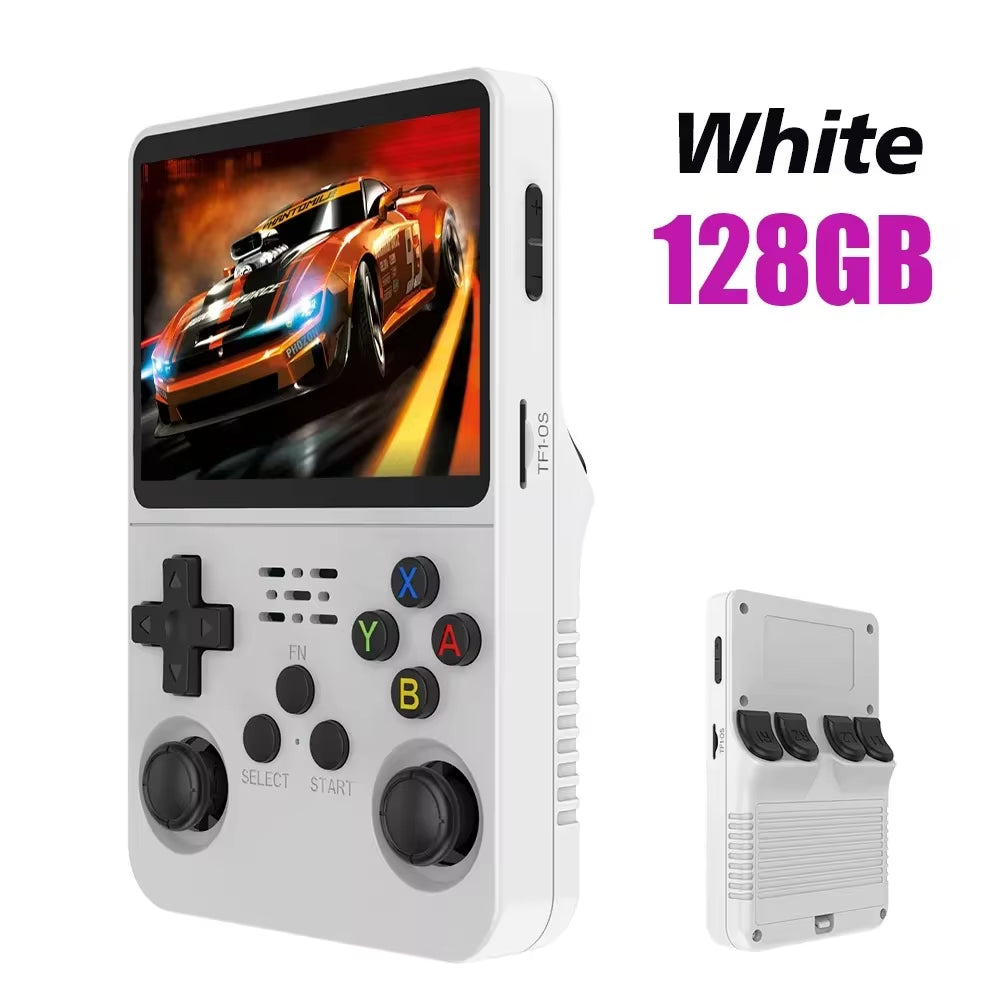 NEW Green  Retro Handheld Game Console Linux System 3.5 Inch IPS Screen Portable Pocket Video Player 64GB 128G Game Kid Gift