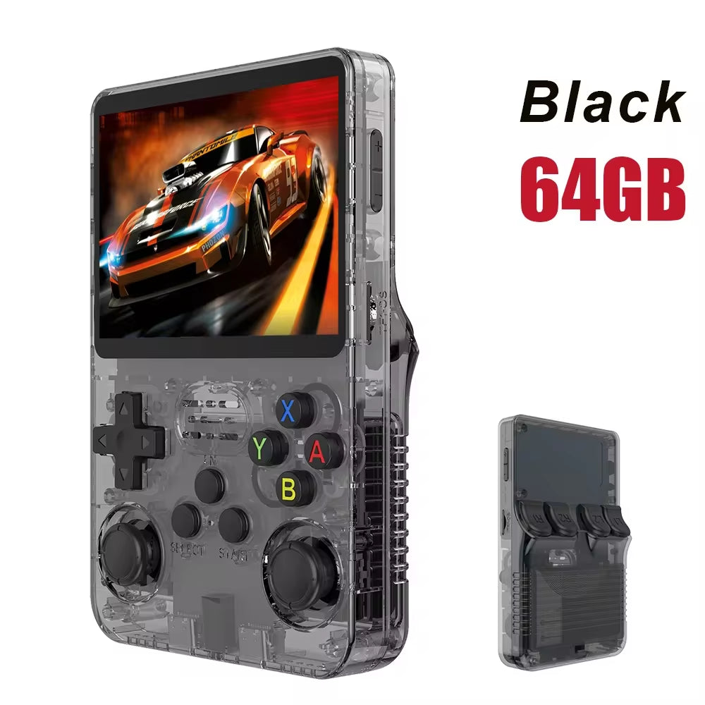 NEW Green  Retro Handheld Game Console Linux System 3.5 Inch IPS Screen Portable Pocket Video Player 64GB 128G Game Kid Gift