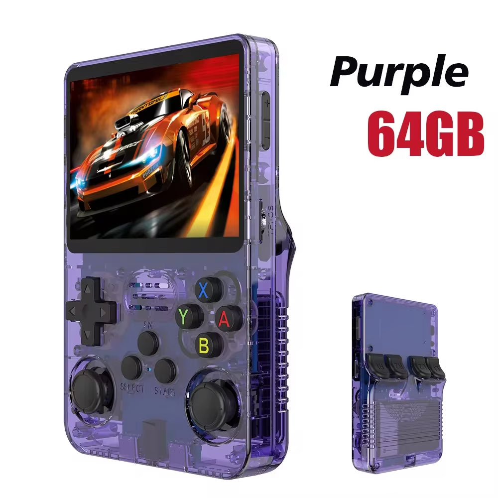 NEW Green  Retro Handheld Game Console Linux System 3.5 Inch IPS Screen Portable Pocket Video Player 64GB 128G Game Kid Gift