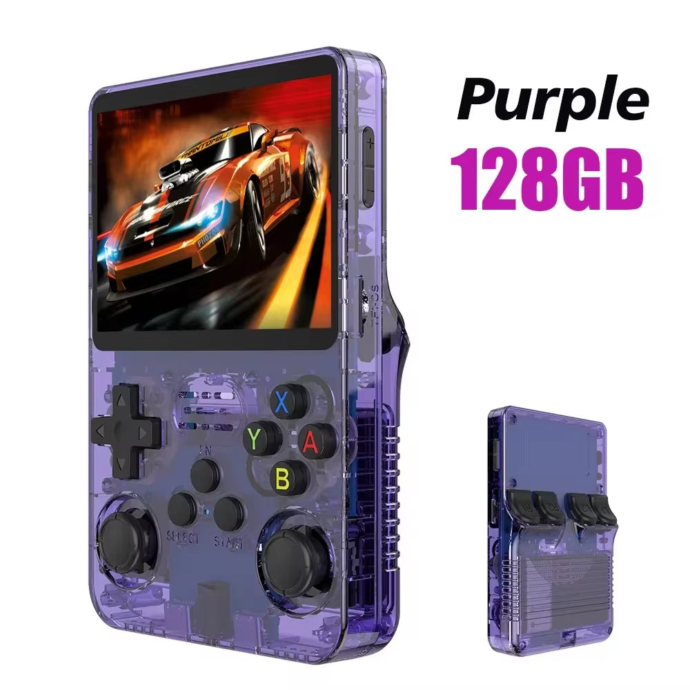 NEW Green  Retro Handheld Game Console Linux System 3.5 Inch IPS Screen Portable Pocket Video Player 64GB 128G Game Kid Gift