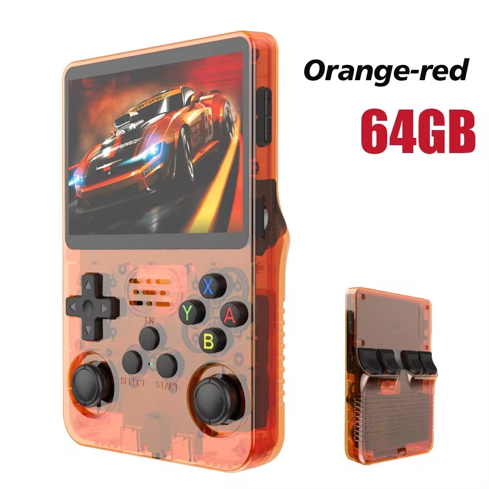 NEW Green  Retro Handheld Game Console Linux System 3.5 Inch IPS Screen Portable Pocket Video Player 64GB 128G Game Kid Gift